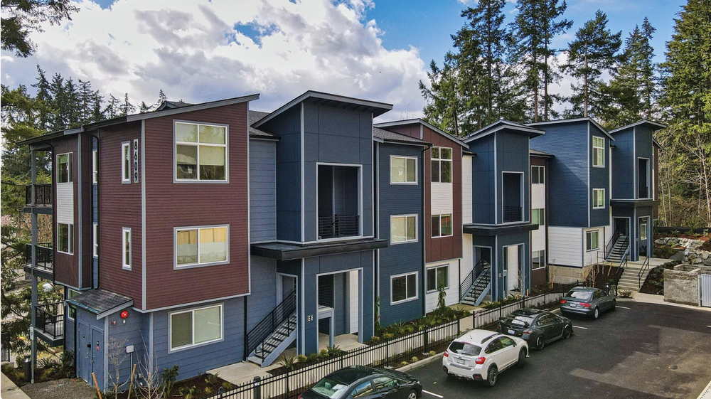 NW Terrace apartment community exterior in Bonney Lake, Washington
