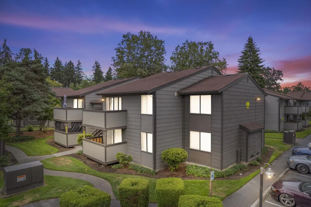 James Apartments apartment community exterior in Lakewood, Washington